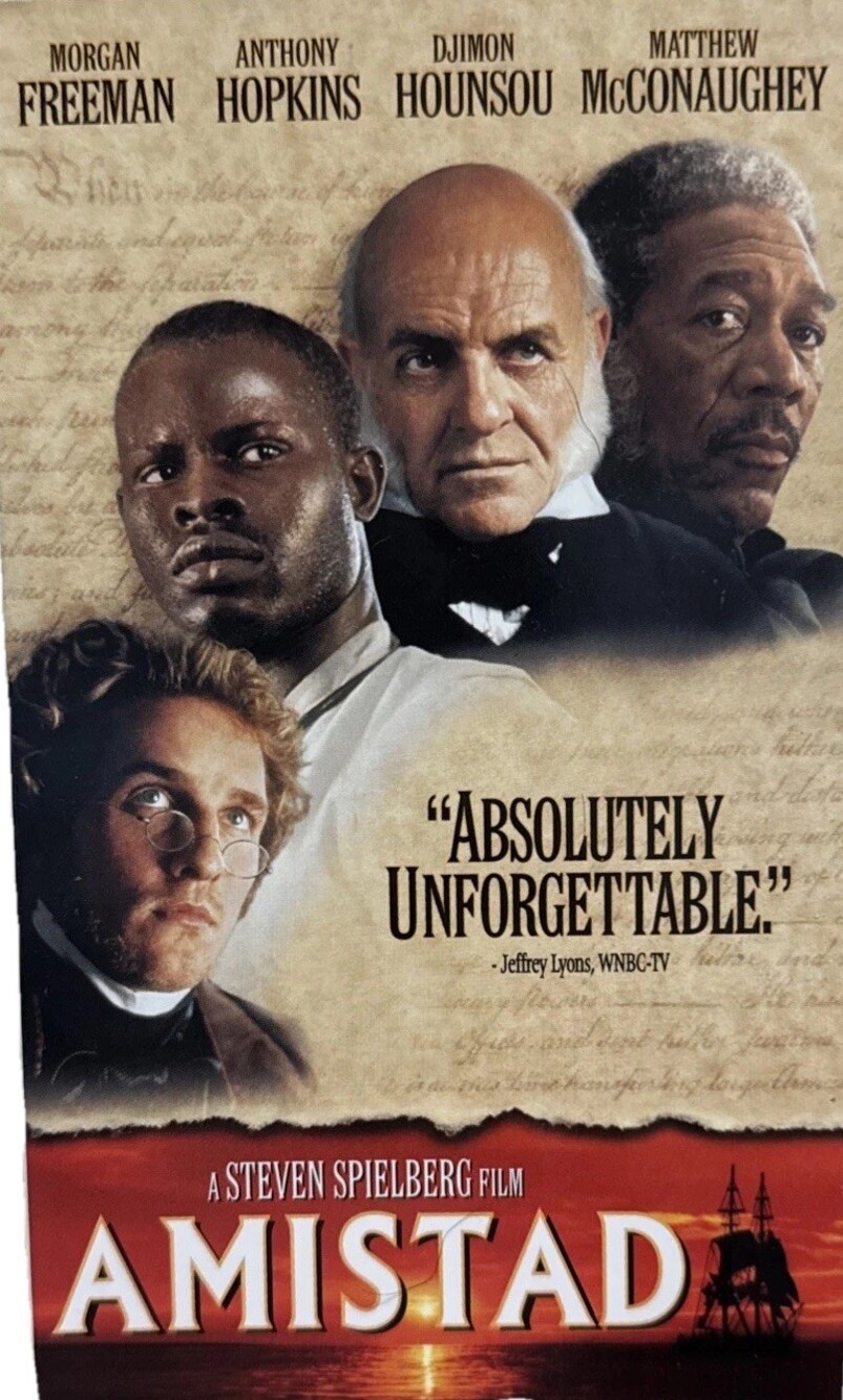 Amistad (VHS, 1998) Morgan Freeman Anthony Hopkins Matthew McConaughey